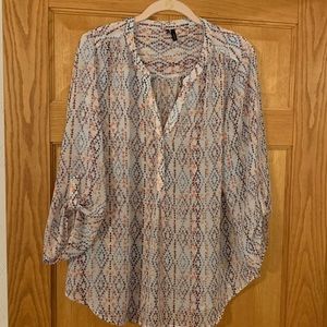 Maurices geometric print blouse